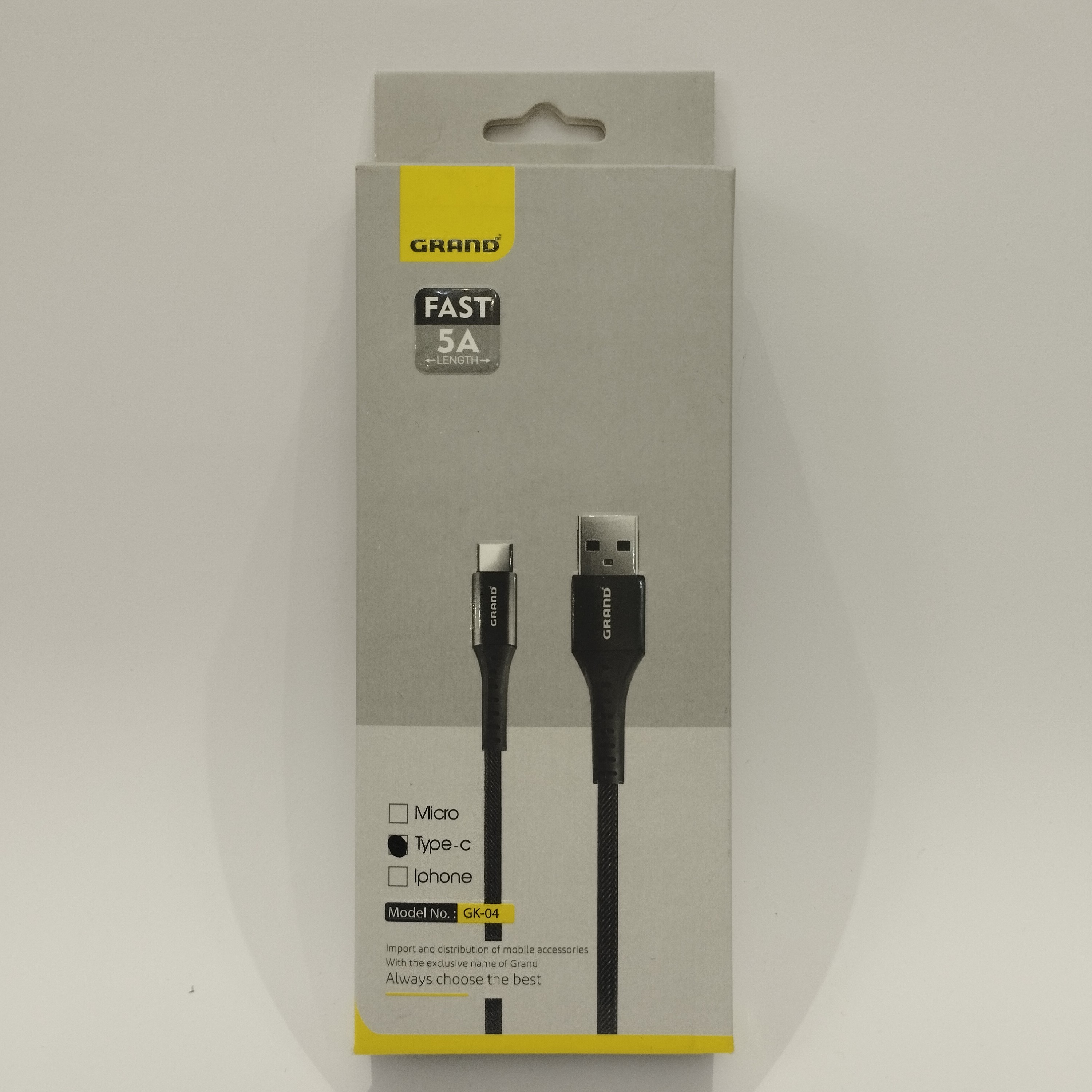 کابل شارژر Grand   Type c