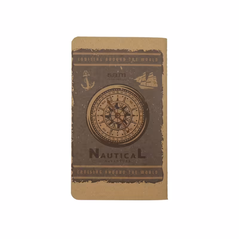 دفتر یادداشت 40 برگ اسلیم ته دوخت سم طرح قطب نما