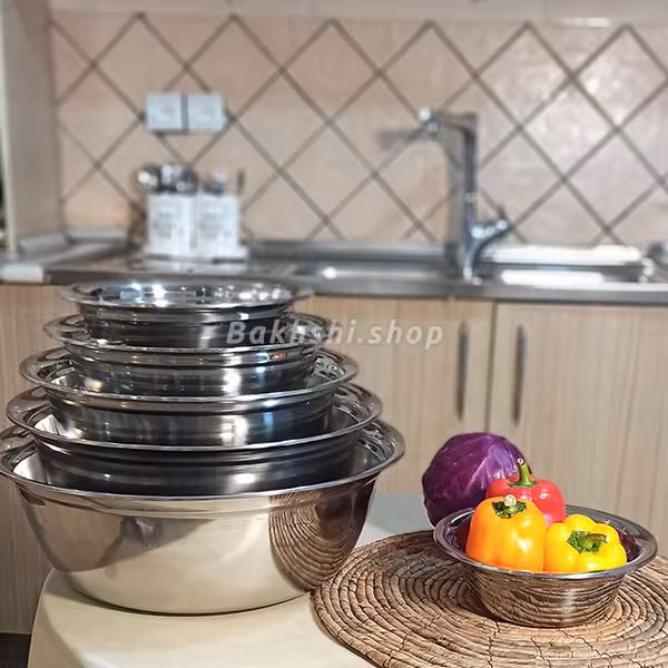 ست لگن استیل 6 پارچه یونیک Unique