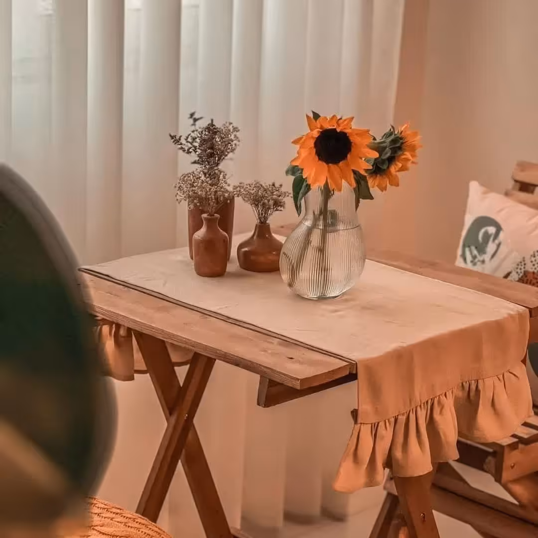 رانر رومیزی لینن چیندار ترند سال  (پس کرایه)