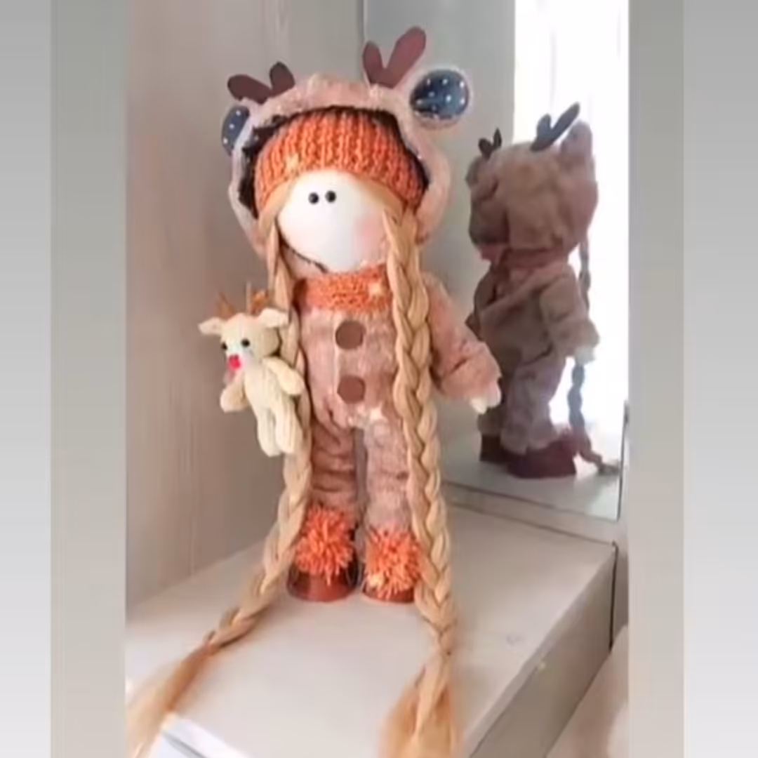 عروسک روسی طرح گوزن کد 002