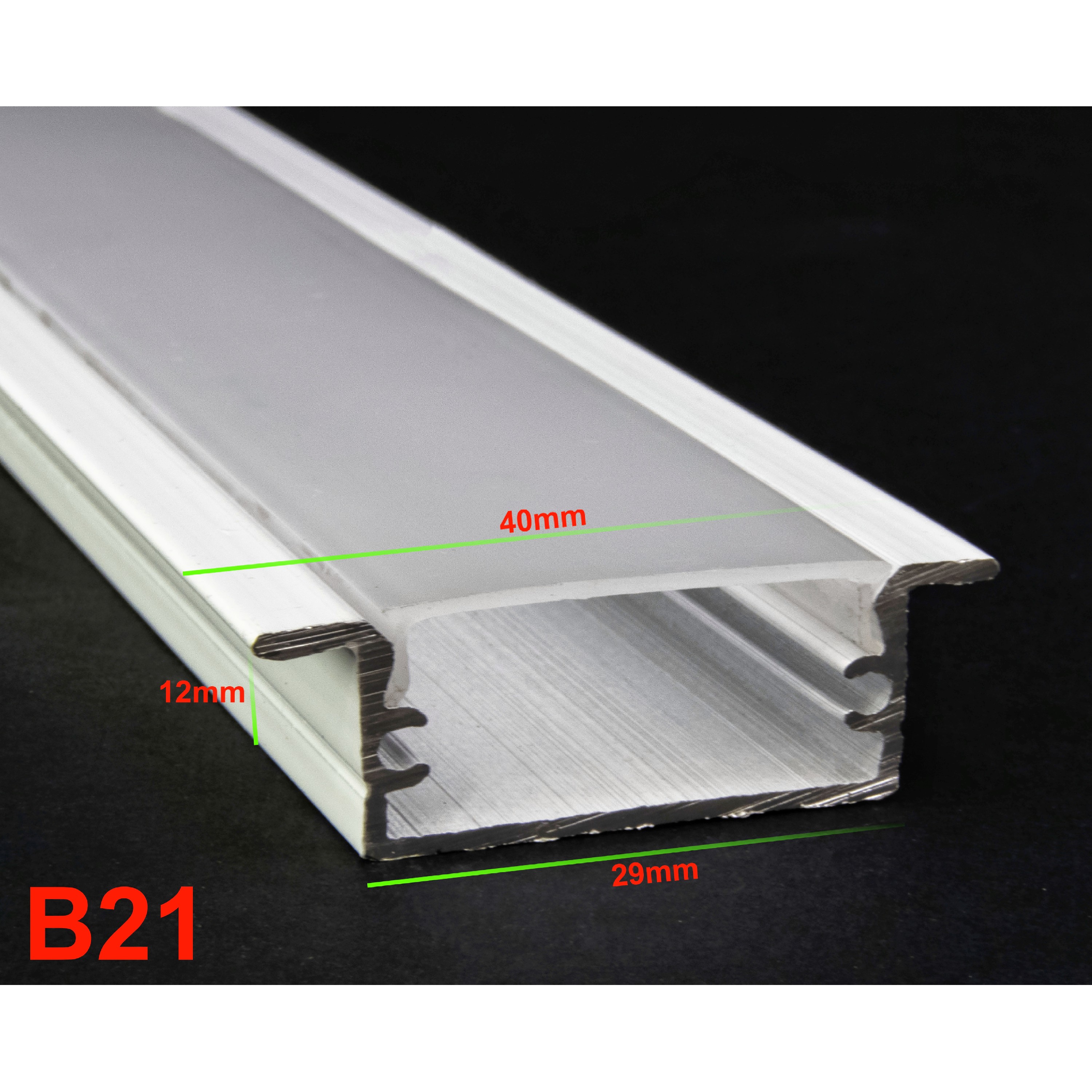 لاین نوری کد 21 ، 40 وات (2 لاین) مشکی و سفید  چراغ خطی لاینر