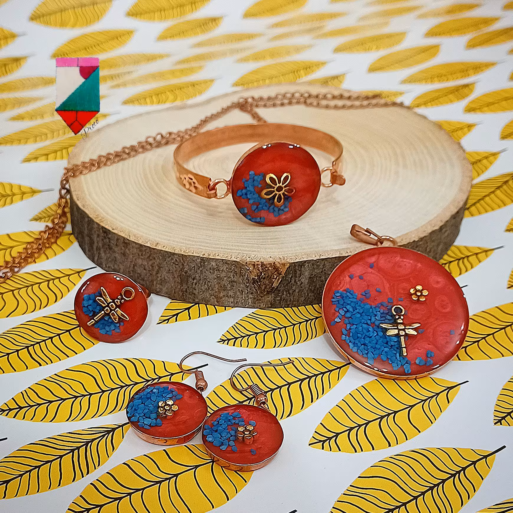 ست کامل مس ورزین سه بعدی طرح سنجاقک