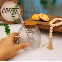 ظرف عسل خوری در چوبی