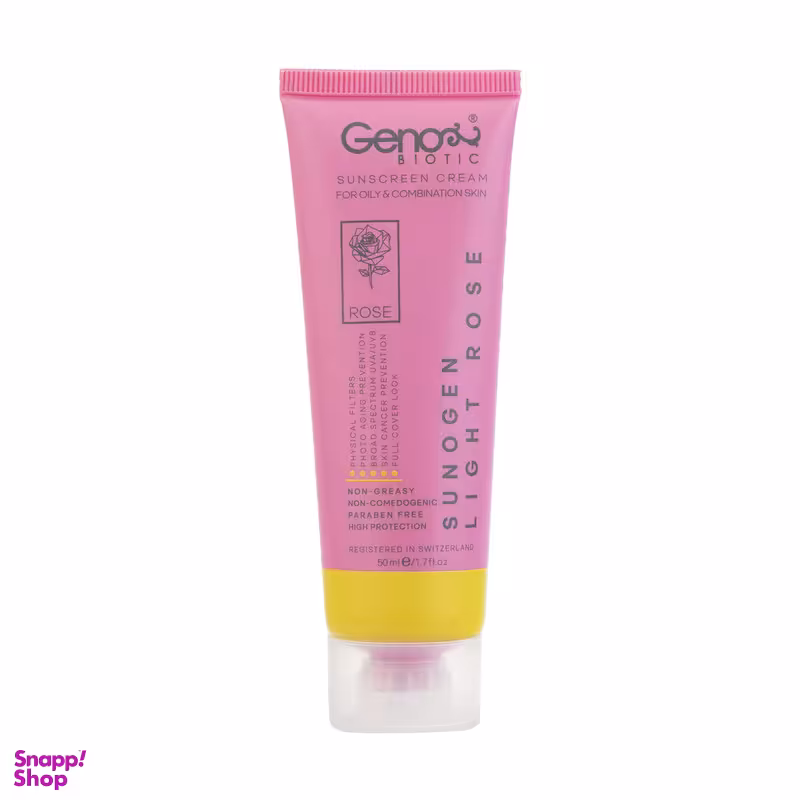کرم ضد آفتاب ژنوبایوتیک مدل 2 Light Rose حجم 50 میلی لیتر