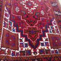 فروش یک تخته فرش ششمتری با نقشه چشمه زان اهر با بافتی دقیق زیبا وباماق توخوش