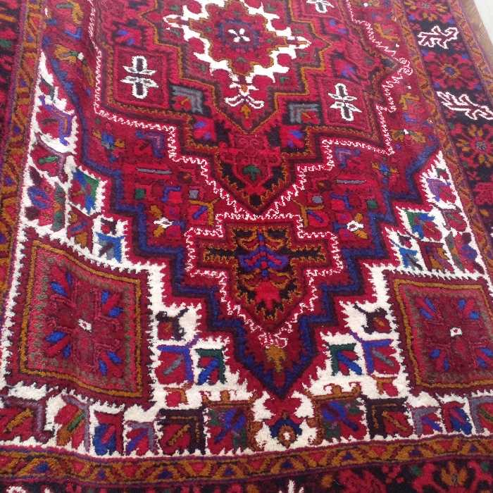 فروش یک تخته فرش ششمتری با نقشه چشمه زان اهر با بافتی دقیق زیبا وباماق توخوش