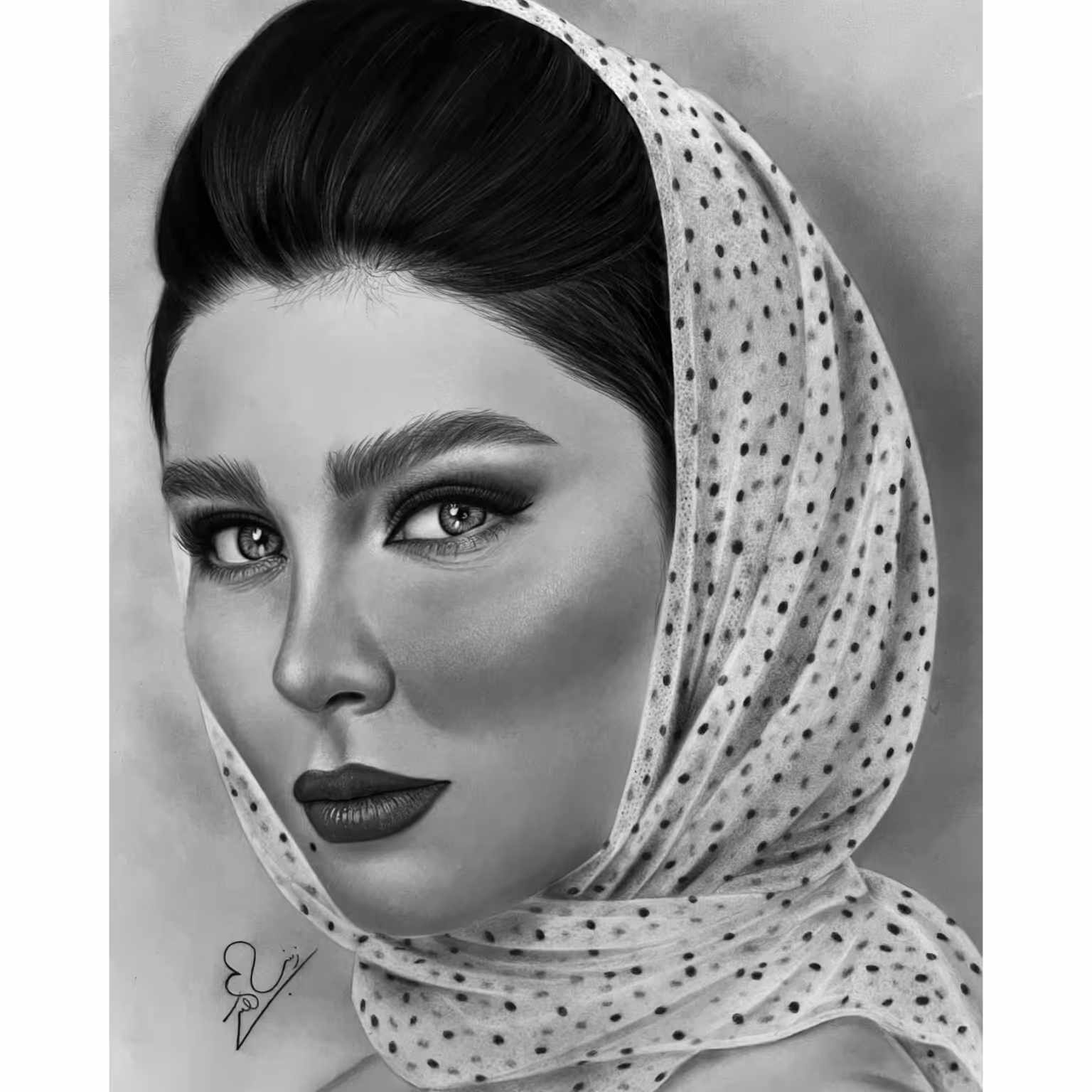 سفارش نقاشی سیاهقلم سایز آ2  40 در 60