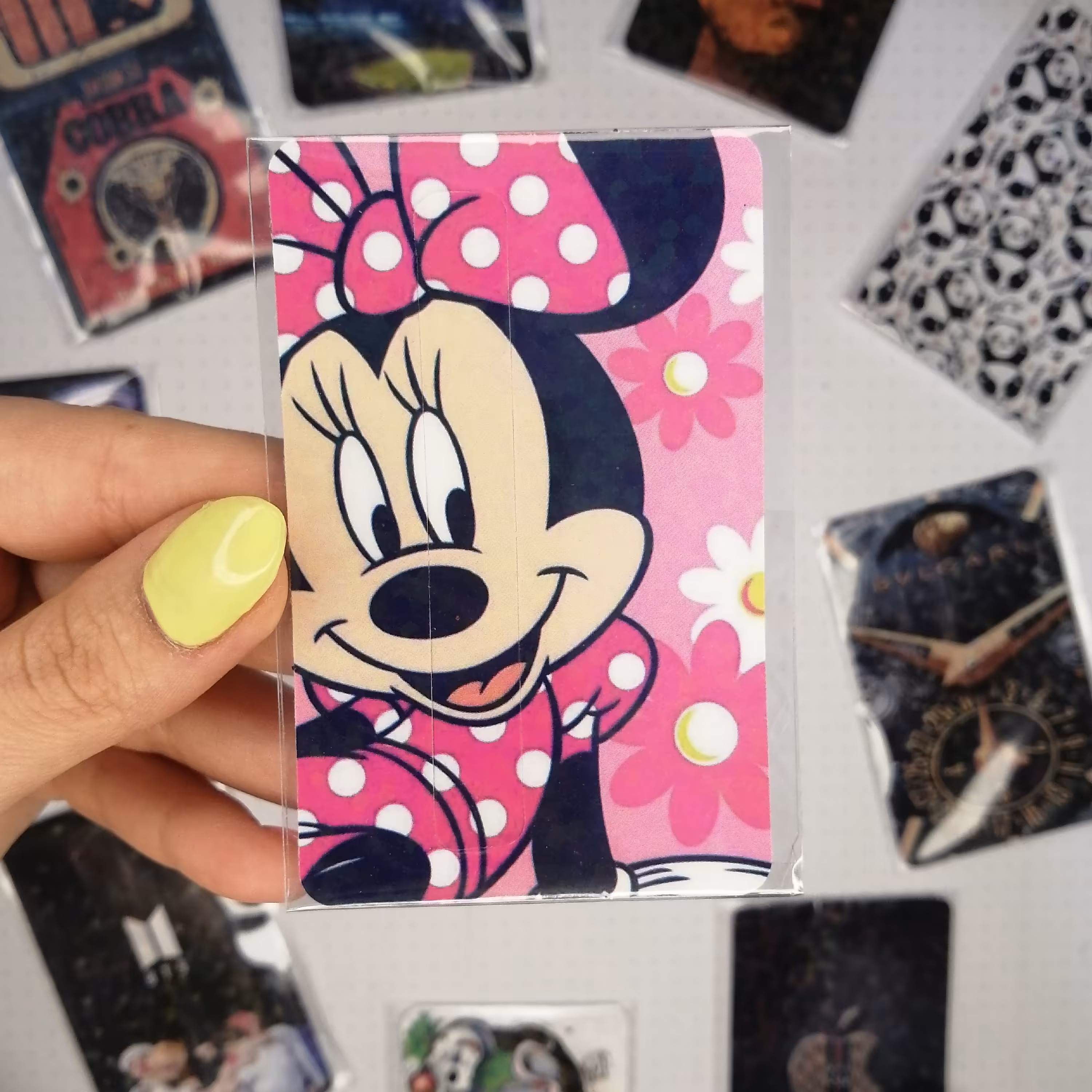 برچسب کارت استیکر کارت بانکی کارت مترو کارت اتوبوس کارت مخملی سه بعدی برجسته اکلیلی کارت 1 میکی موس 