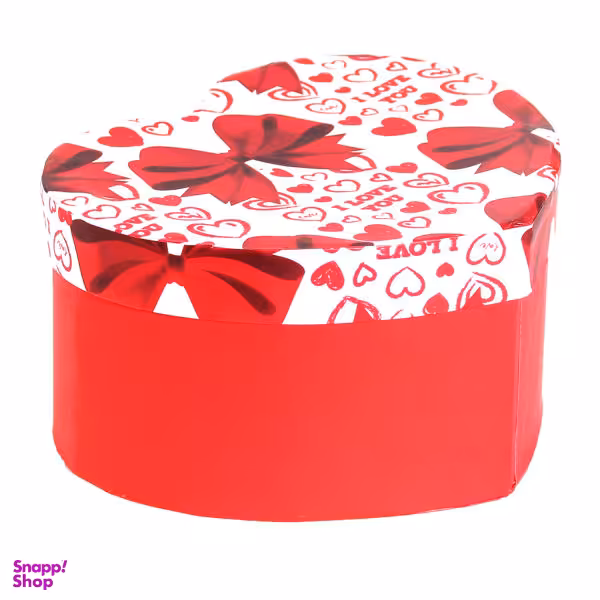 جعبه هدیه طرح قلب پاپیون دار