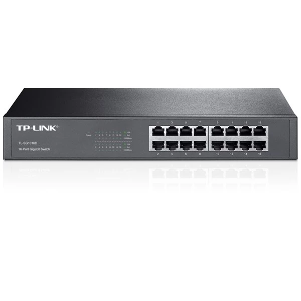 سوئیچ 16 پورت گیگابیتی و رکمونت تی پی لینک مدل TPLink TL-SG1016D