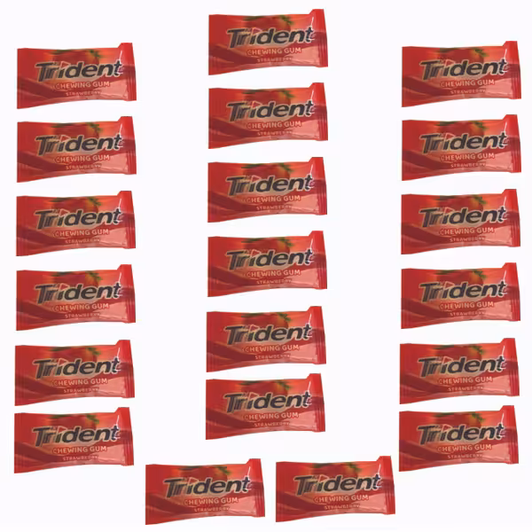 آدامس  توت فرنگی تریدنت - 2.8 گرم بسته 20 عددی