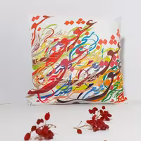 کاور کوسن چاپی     قابل شستشو      رنگ ثابت       