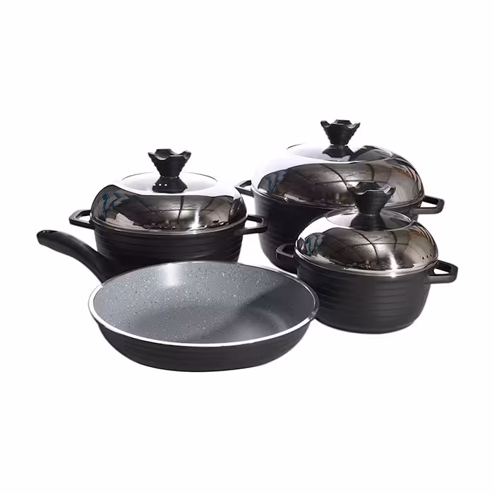 سرویس قابلمه 7 پارچه عروس مدل کلاسیک