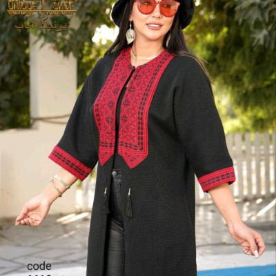 مانتو پانچو زنانه نخی یونیک مدل مهسا فری سایز