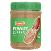 کره بادام زمینی بدون نمک و شکر افزوده شیررضا حجم 450 گرمی