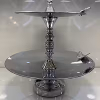 ست پذیرایی 6 تیکه فلزی ابکاری  ثابت سیلور 