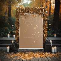 بک دراپ پاییزی با شمع های روشن | گرافیک با طعم تربچه