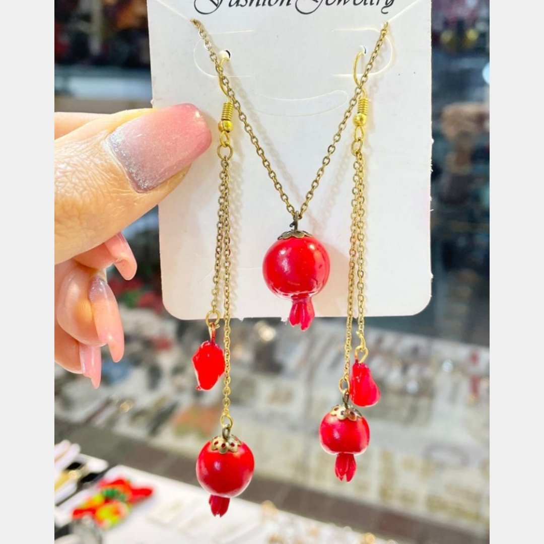 سه طرح نیم ست یلدایی استیل طرح انار و هندونه