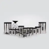 سرویس آشپزخانه 18 پارچه اورانوس استیل بادرب مشکی ( مدل استوانه ) 