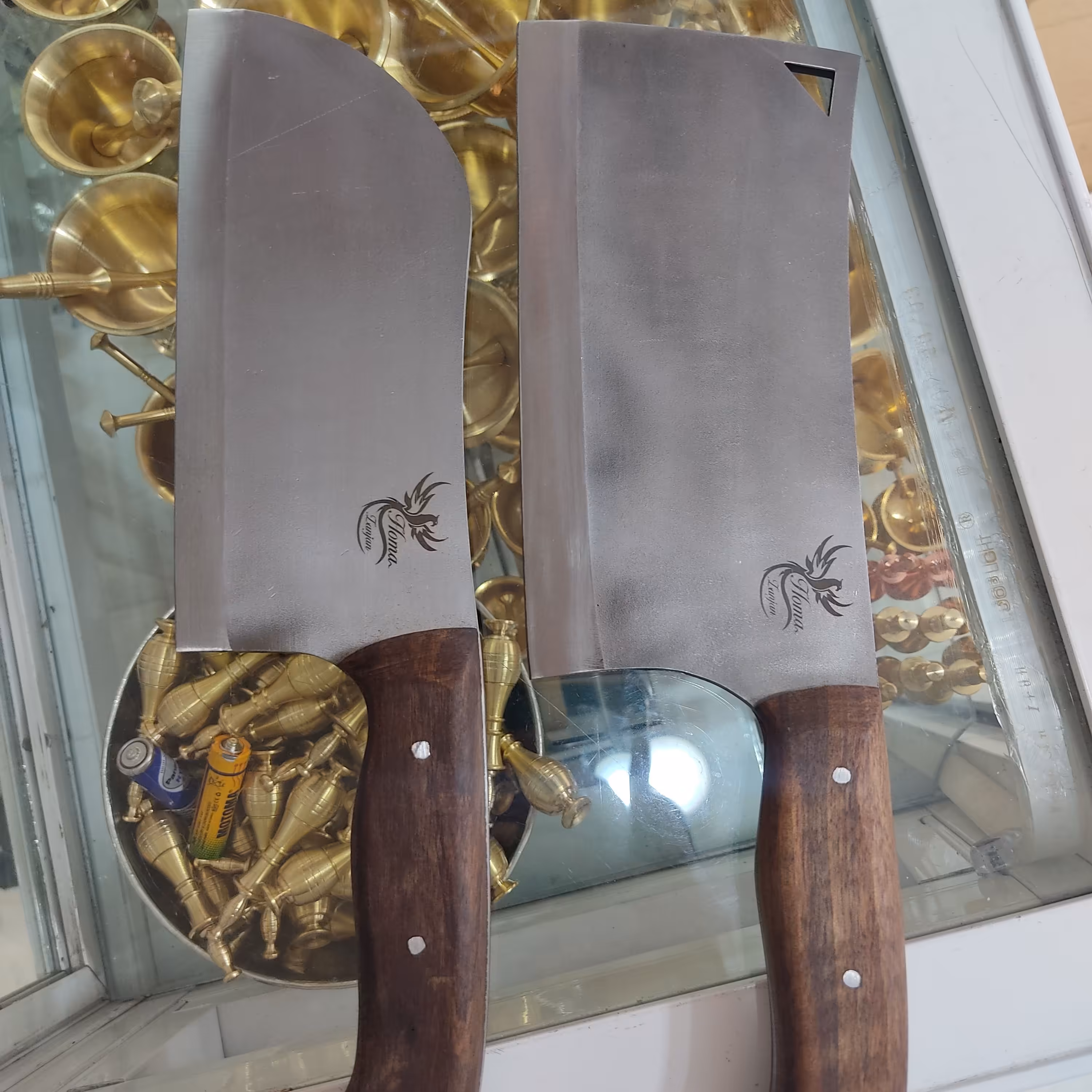 ساطور  استیل فولاد زنجان ضد زنگ  دسته چوب تیغه 3 میل 