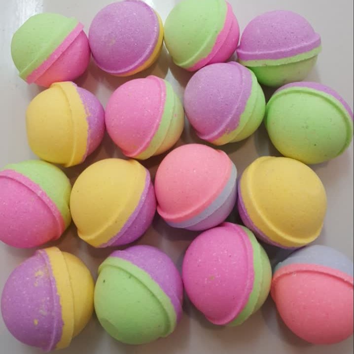 بسته 10 عددی کوکتل پدیکور طرح توپی دو رنگی 80گرمی