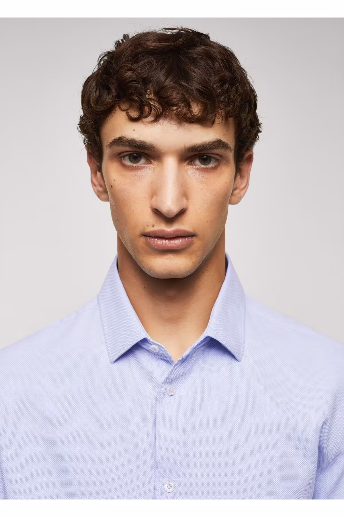 پیراهن / بلوز دکمه دار آبی مردانه آسمان 57904009 منگو MANGO