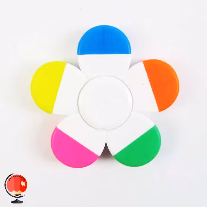 ماژیک هایلایتر فانتزی طرح گل 5 رنگ