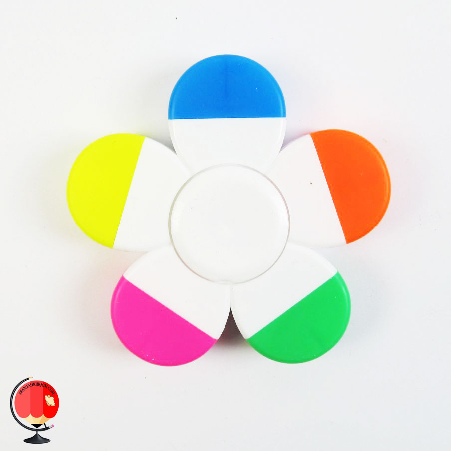 ماژیک هایلایتر فانتزی طرح گل 5 رنگ