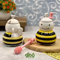 عسل خوری سرامیکی زنبور زرد