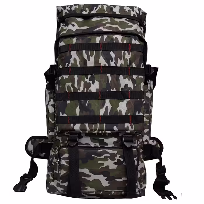 کوله پشتی کوهنوردی و سفری و  طبیعتگردی 55 لیتری ارتشی طرح برگ و باد