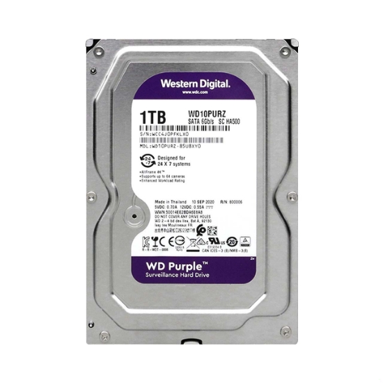 هارد دیسک اینترنال وسترن دیجیتال ظرفیت 1 ترابایت مدل WD Purple-WD10PURZ