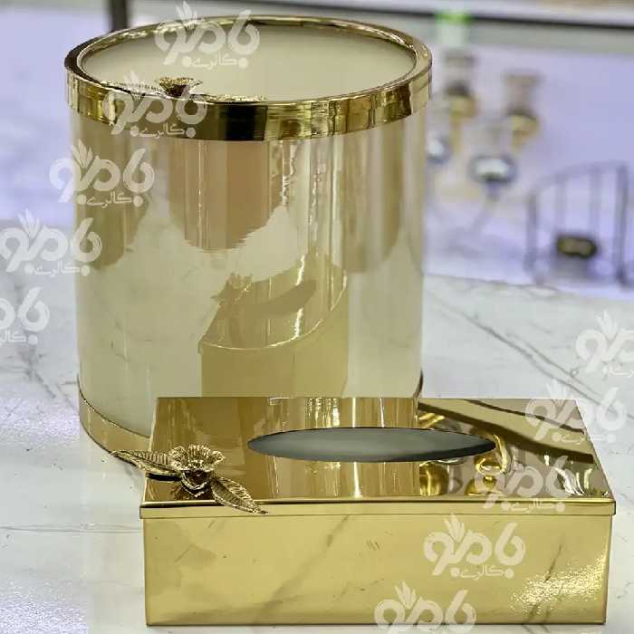 سطل و جادستمال استوانه 450/48 طلایی