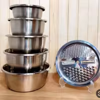 سرویس کاسه استیل ورنده برنددسینی بسیارباکیفیت ضخیم آهنربانگیر  ارسال رایگان