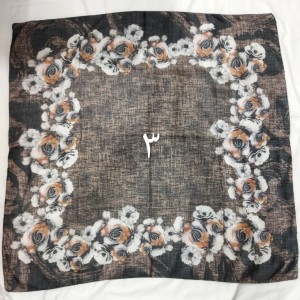 روسری نخی گندمی دوردوخت در 6 رنگ