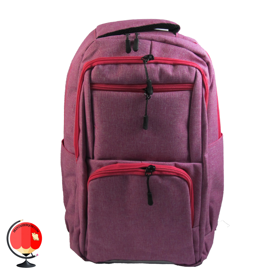 کوله پشتی بزرگسال 4 زیپ صورتی کد 247