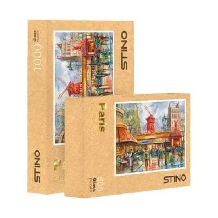 پازل شیشه ای استینو 500 تکه طرح پاریس (کد 18104)