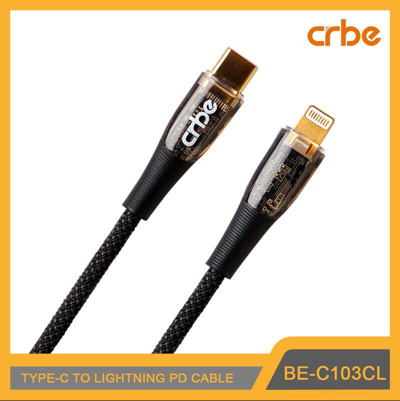 کابل تبدیل USB-C به لایتنینگ کربی مدل BE-C103CL 55W طول 1.2 متر