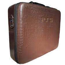 کیف ضد ضربه PlayStation 5 – طرح چرم قهوه ای