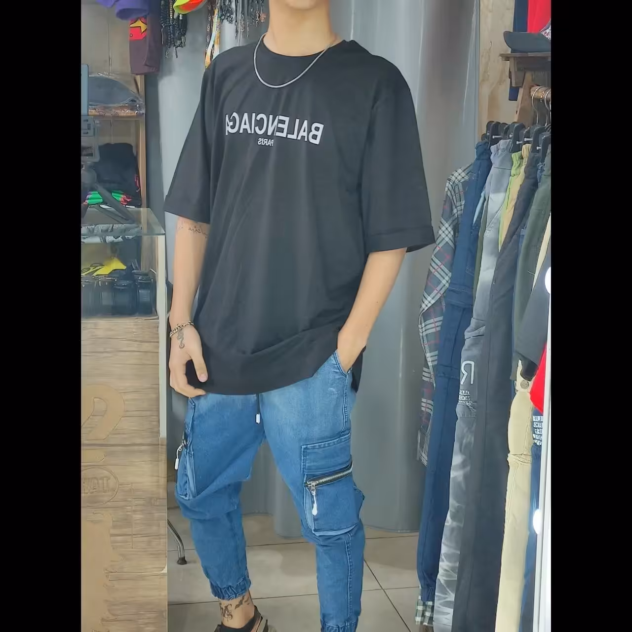 تیشرت لش بالنسیاگا  پارچه پنبه سوپر اعلا در غرفه تک بوتیک