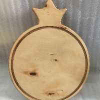 تخته گوشت چوبی  گرد طرح تاج  بسیار زیبا از جنس چوب رایر