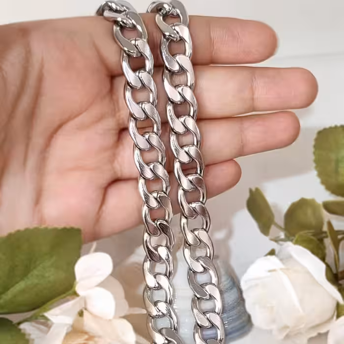 زنجیر کارتیه سنگین استیل رنگ ثابت مردانه