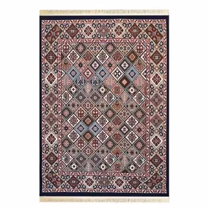 گلیم فرش ماشینی طرح محراب سرمه ای سایز 3در 4 متر(12 متری) 