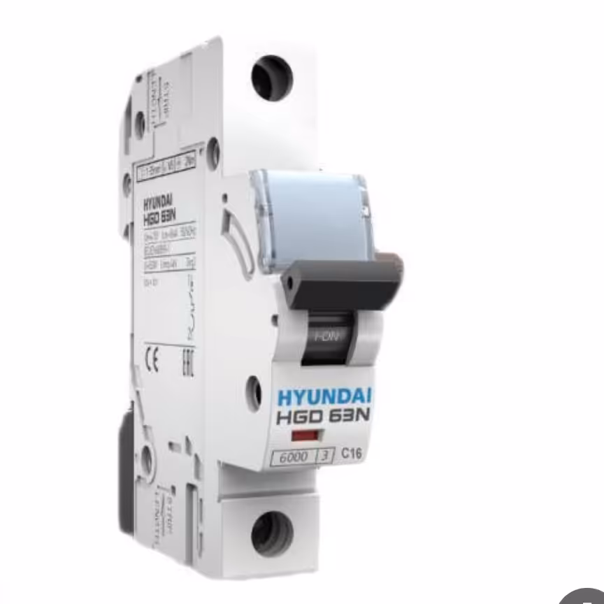 فیوز مینیاتوری هیوندای تکفاز c16 آمپر (کلید مینیاتوری)با ضمانت تعویض