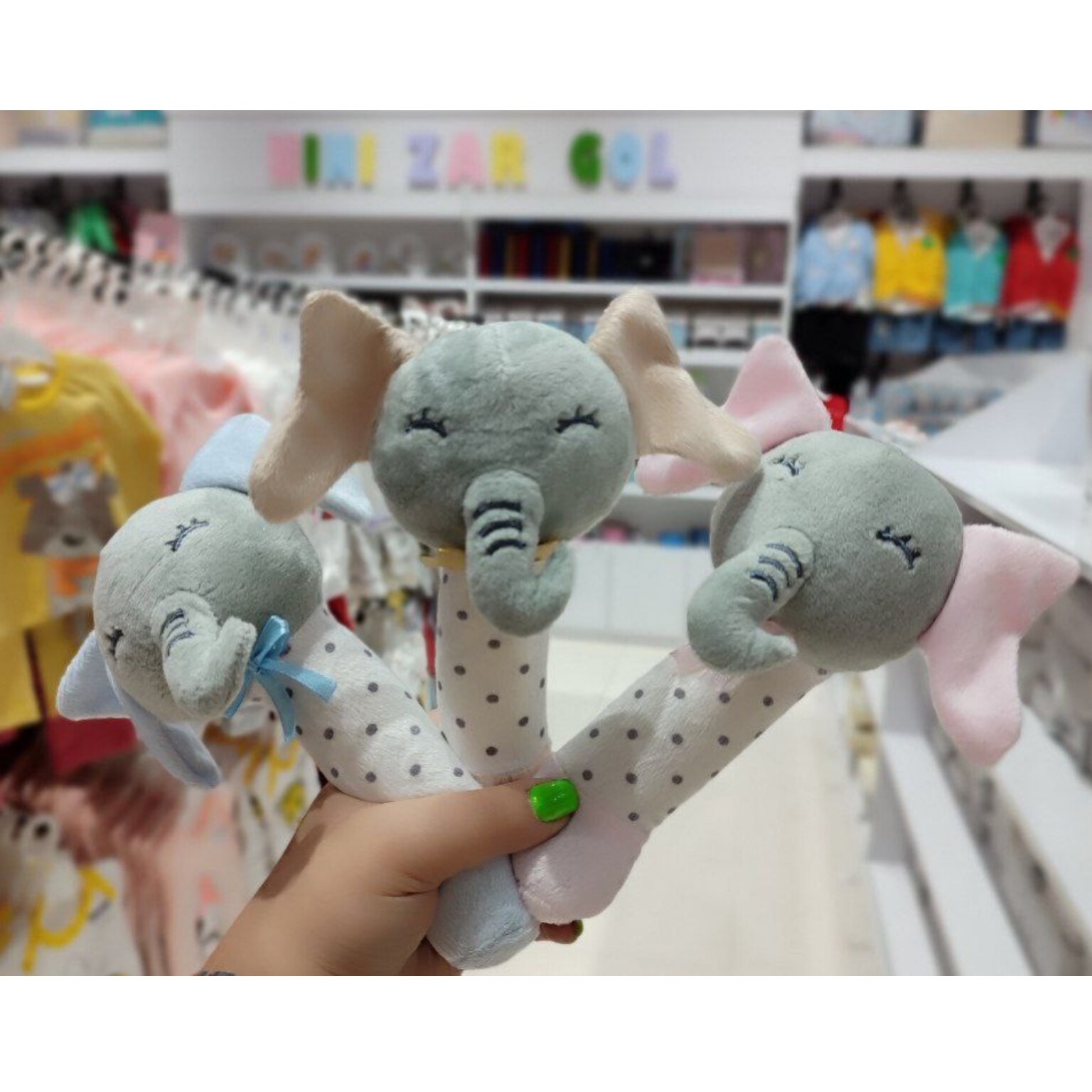 جغجغه پولیشی فیل نوزادی،جنس مخمل پولیشی وارداتی