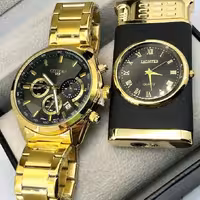 ست ساعت وفندک گلد