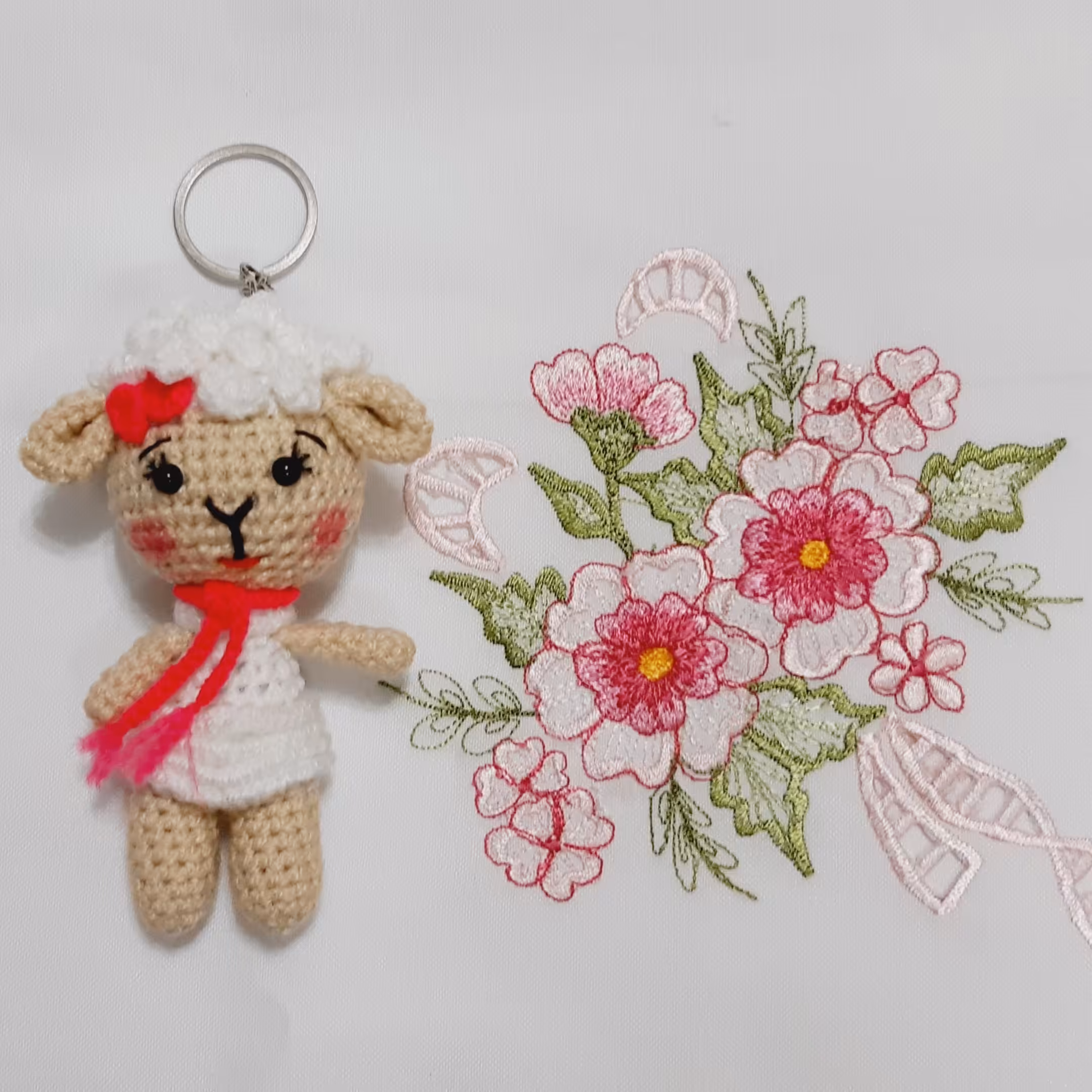 سرکلیدی بافتنی طرح ببعی