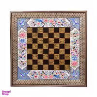 صفحه شطرنج خاتم کاری مدل گل و مرغ طرح اردیبهشت کد LS-50