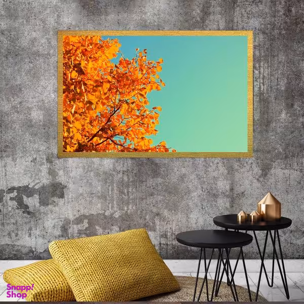 تابلو بکلیت طرح درخت پاییزی مدل قاب شاسی T-S7573