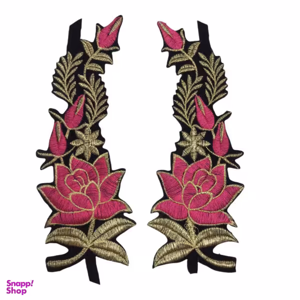 تکه دوزی مدل گل رز بسته دو عددی